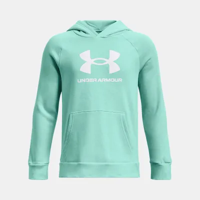 Bluzë me kapuç Under Armour Rival Fleece Big Logo, për djem, XL, e gjelbër - 1