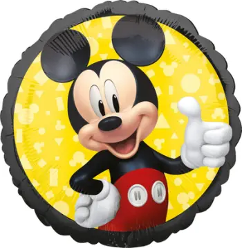 Balonë prej folie Mickey Mouse, 18", shumëngjyrëshe