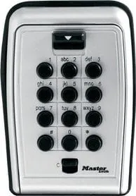 Kuti sigurie për çelësa Master Lock 5423EURD, me kombinim butonash, për mur, e zezë gri - 1