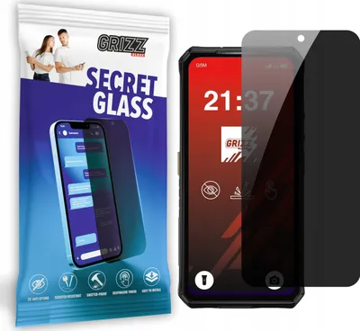 Xham mbrojtës privatësie Grizz SecretGlass për Ulefone Armor 28 Ultra, qelq qeramik, transparencë e kufizuar, i tejdukshëm - 1