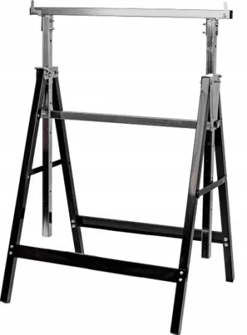 Kavalet pune i rregullueshëm, 80–130 cm, kapacitet 150 kg, i zi