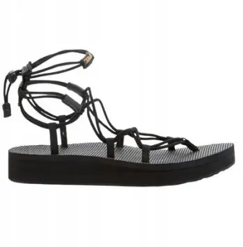 Sandale femrash Teva Midform Infinity, platformë EVA, me lidhëse elastike, të zeza
