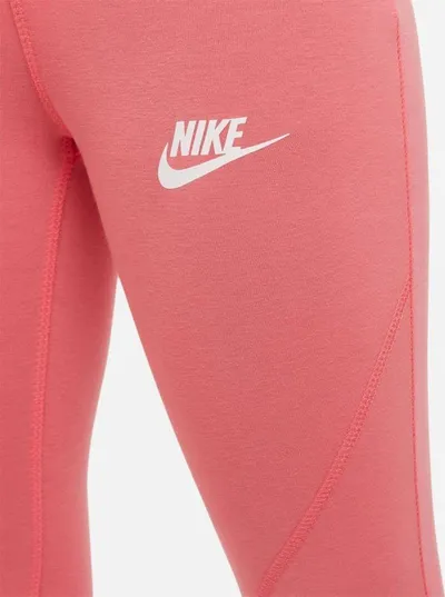 Legginsa për vajza Nike Sportswear Favorites, bel i lartë, elastike, rozë - 3