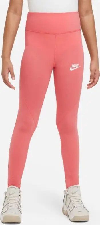 Legginsa për vajza Nike Sportswear Favorites, bel i lartë, elastike, rozë