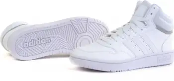 Atlete për fëmijë Adidas Hoops Mid 3.0 K GW0401, mesatare, të bardha