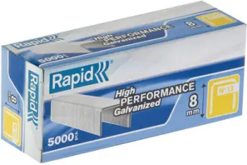 Kapëse Rapid, 13x8mm, 5000 copë, të argjendtë
