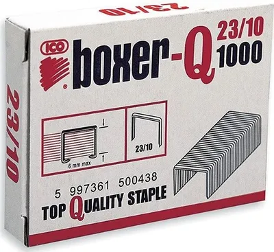 Fishekë për kapëse letre të galvanizuara ICO Boxer 23/10, 1000 copë - 1