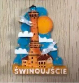 Magnet dekorativ Teka I Love Poland Świnoujście, suvenir frigoriferi, shumëngjyrësh