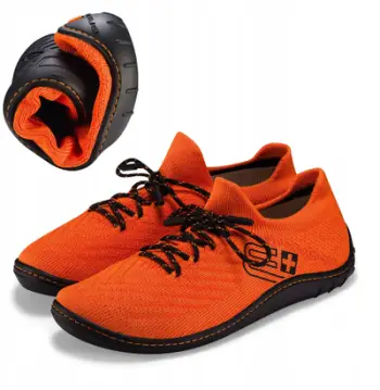 Këpucë sportive për femra Brubeck Barefoot Merino, lesh Merino, i frymëmarrshëm, portokalli me të zezë, nr 38