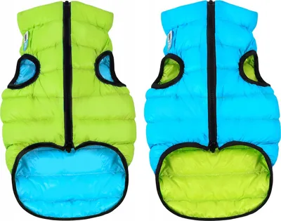 Jeletë për qen AiryVest, madhësia XS, i kthyeshëm, jeshile dhe blu - 1