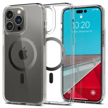 Mbështjellës për iPhone 14 Pro Spigen Ultra Hybrid MagSafe, transparent