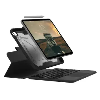Këllëf me tastierë Bluetooth UAG Rugged me touchpad, për iPad 10.9" 2022, layout çek, i zi