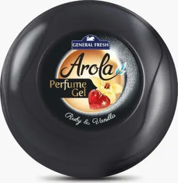 Freskues ajri me xhel General Fresh Arola Perfume Gel Ruby Vanilla, aromë rubin dhe vanilje, i zi