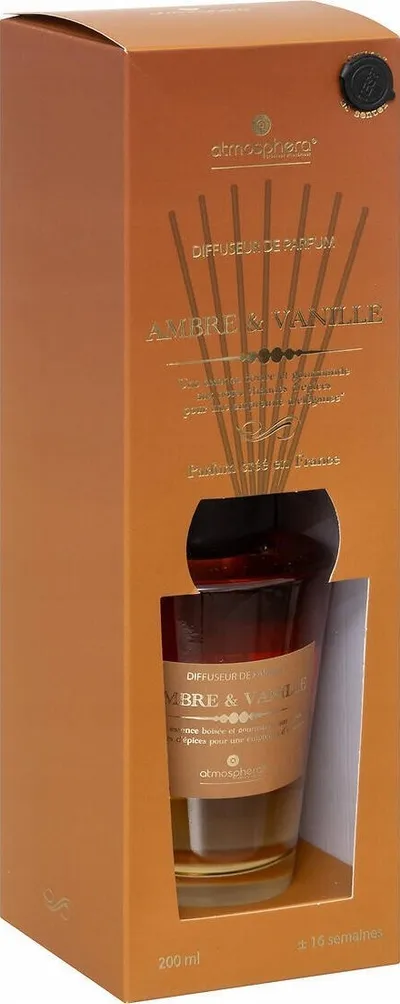 Difuzer aromash Atmosphera Alma, 200ml, vanilje dhe ambrë, ngjyrë ambrë - 2