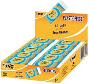 Gomë fshirëse Bic ERASER BC Plastoffice, sintetike, e bardhë - 1