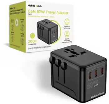 Karikues udhëtimi Mobile Origin PW5, GaN 67W, 3x USB C dhe USB A, i bardhë