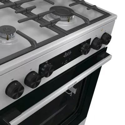 Shporet me gaz dhe furrë elektrike Gorenje G600 GKS6C71XF, 4 vatra, 71L, inox - 4