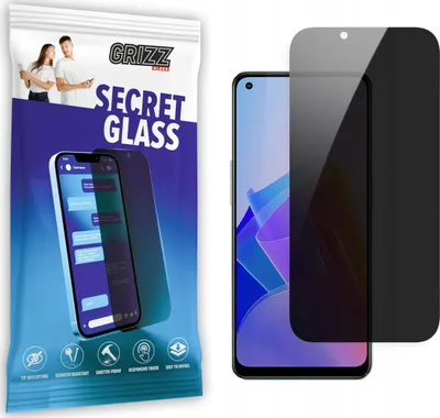 Qelq mbrojtës privatësie Grizz SecretGlass për Oppo Reno 7 Lite, xham film keramik, transparent - 1