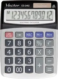 Kalkulator Casio VECTOR KAV CD-2462, ekran 12 shifror, ngjyrë gri