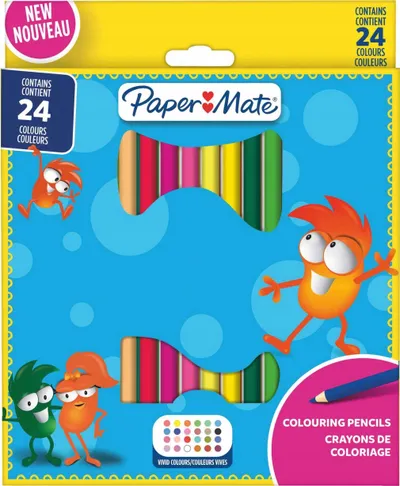 Lapsa me ngjyra Paper Mate Children’s Colouring, set 24 copë, të mprehur paraprakisht, shumëngjyrëshe - 1