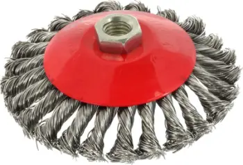 Furçë kupë me tel GEKO 125mm M14, për metal, gri