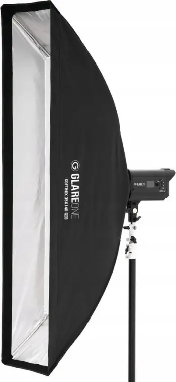 Softbox fotografie GlareOne PRO Kit Plus Grid, 35 x 140 cm, me rrjetë, me çantë transporti