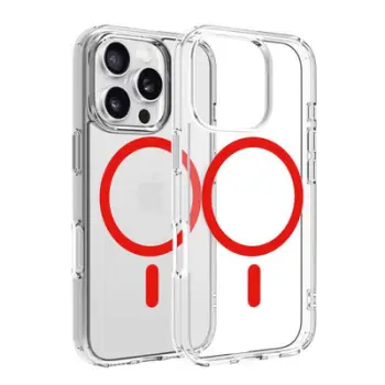 Dviced MagSafe iPhone 16 Pro Clear Case, Red