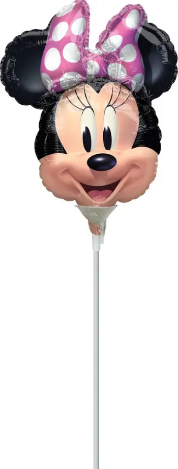 Balonë folje Minnie Mouse Disney, për dekore feste, i mbushur me ajër, shumëngjyrësh