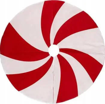 Qilim poshtë pemës së Krishtlindjes Atmosphera, 90 cm, motiv candy, i kuq e i bardhë