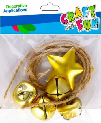 Zile dekorative Craft with Fun, metalike, set 5 copë, argjendi