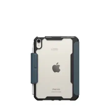 Mbulesë folio UAG Essential Armor për Apple iPad Mini 2024 2021, transparente, blu e çeltë
