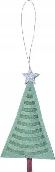 Ornament varës Krishtlindjesh pemë, 6.5 cm, material felt, jeshil