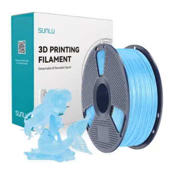 Filament 3D PLA Sunlu Twinkling Blue, 1.75 mm, 1 kg, blu me shkëlqim
