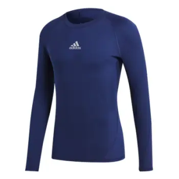 Bluzë sportive Adidas AlphaSkin Sport, me mëngë të gjata, për djem, blu navy