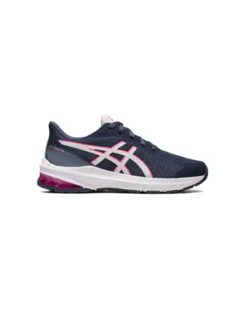 Atlete vrapimi për fëmijë ASICS GT-1000 12 GS, stabilitet, GEL, blu gri rozë, nr 5.5