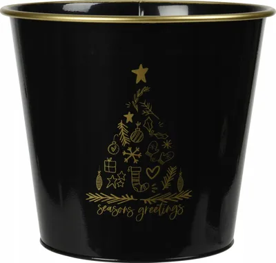 Kovë dekorative Krishtlindjesh Home Styling Collection, metal, 30.5 x 29 cm, e zezë - 1