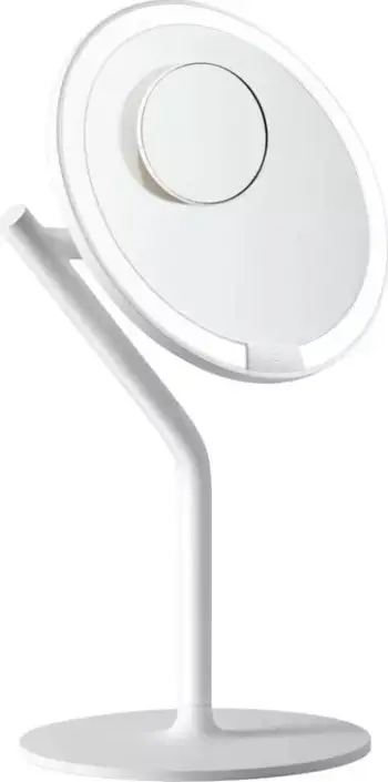 Pasqyrë tavoline AMIRO Mini 2, me dritë LED, rikarikueshme USB, e bardhë