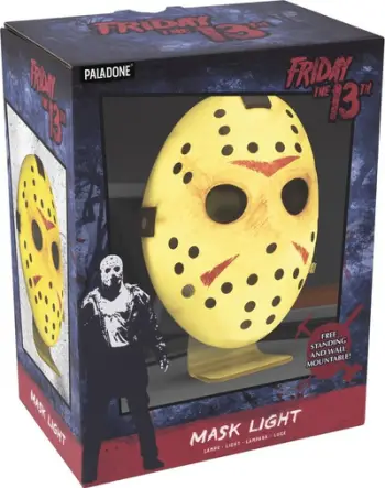 Dritë dekorative Paladone Friday the 13th Jason Mask Light, për tavolinë dhe mur, e verdhë