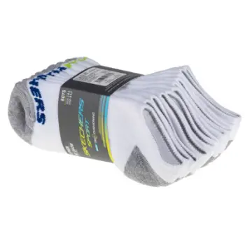 Çorape të ulëta Skechers S108264, paketim 6 palë, të bardha