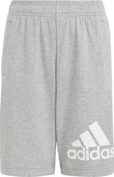 Shorce për vajza Adidas BL Short, pambuk, me bel elastik, gri - 1