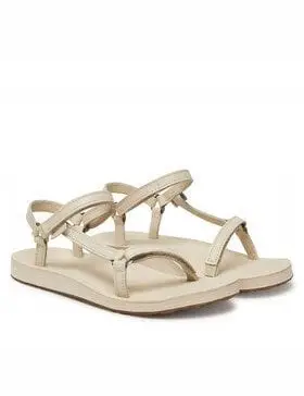 Sandale për femra Teva Original Universal Slim Leather, lëkurë, ngjyrë bezhë, përmasa 38