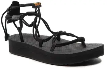 Sandale Teva Midform Infinity për femra, platformë, tekstil, të zeza