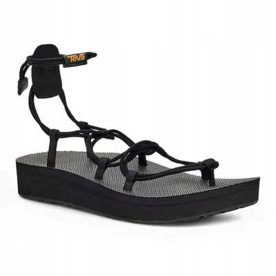 Sandale femrash Teva Midform Infinity, platformë e mesme, të zeza - 1