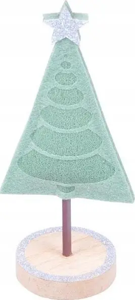 Pemë dekorative Krishtlindjesh, felt, 18cm, jeshile