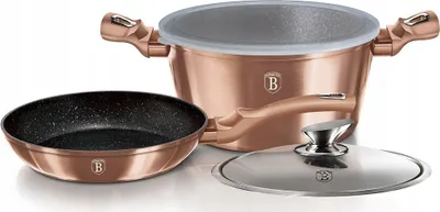 Set tenxheresh dhe tiganësh BerlingerHaus BH-6200, 4 pjesë, i gri - 2