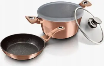 Set tenxheresh dhe tiganësh BerlingerHaus BH-6200, 4 pjesë, i gri
