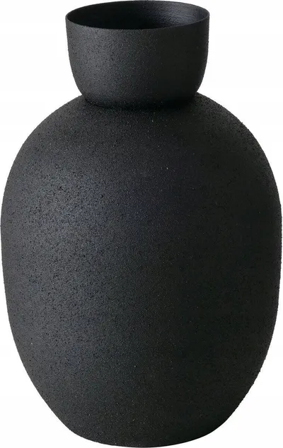 Vazo metalike MAYNAR, 17 cm, dizajn modern, e zezë - 1