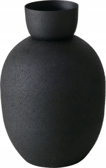 Vazo metalike MAYNAR, 17 cm, dizajn modern, e zezë