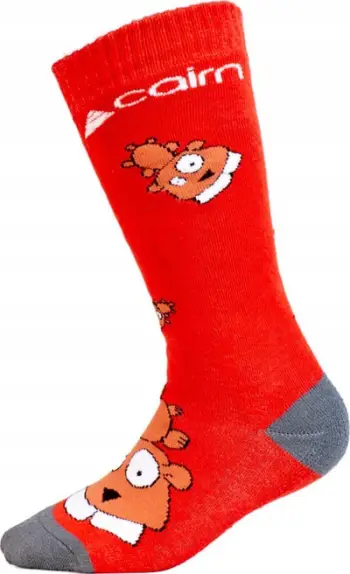 Çorape të gjata fëmijësh Cairn Spirit J Red Marmot, paketë dyshe, nr 27-30, të kuqe
