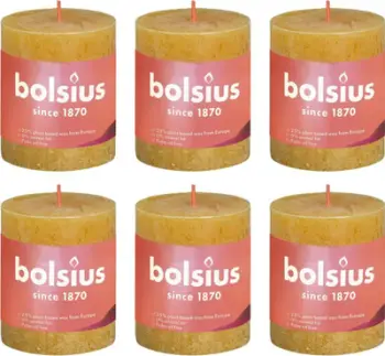 Set qirinj cilindrik Bolsius Rustic, 4 copë, ngjyrë mjalti